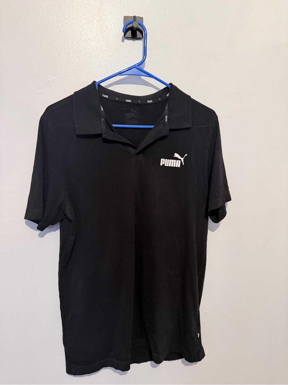 Puma Black Polo with White Logo